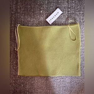 olive green pacsun ribbed tube top